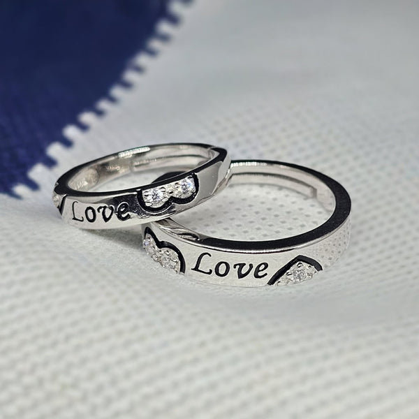 Pure Silver Couple Rings