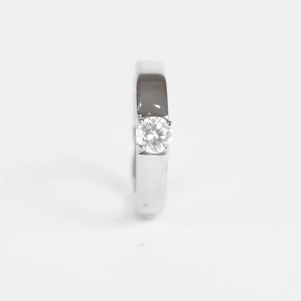 925 Sterling Silver Solitaire Men's Ring with Brilliant CZ Stone – Classic & Elegant Design