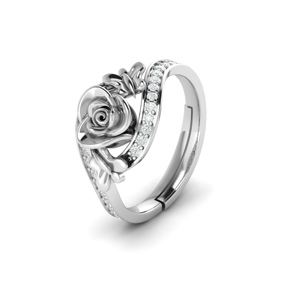 Caratlane Butterfly On Rose Ring