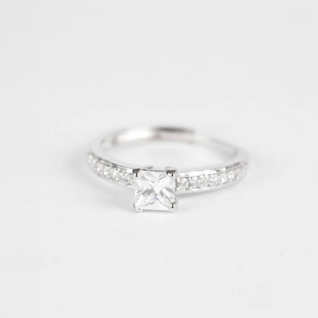 Princess Cut Center Square Ring
