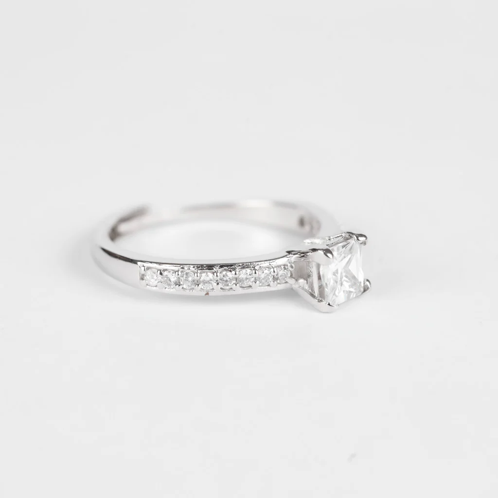 Princess Cut Center Square Ring