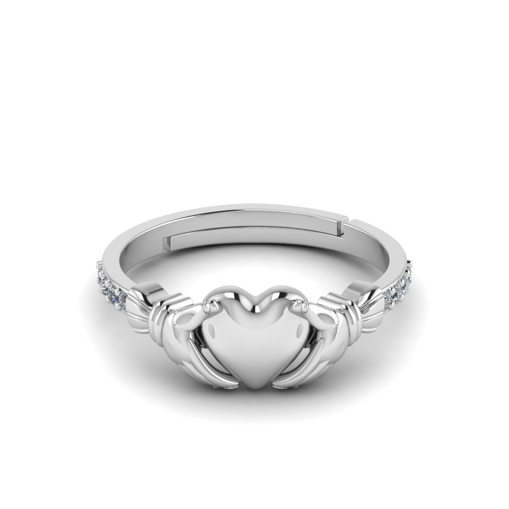 Designer Silver Take My Heart Love Ring