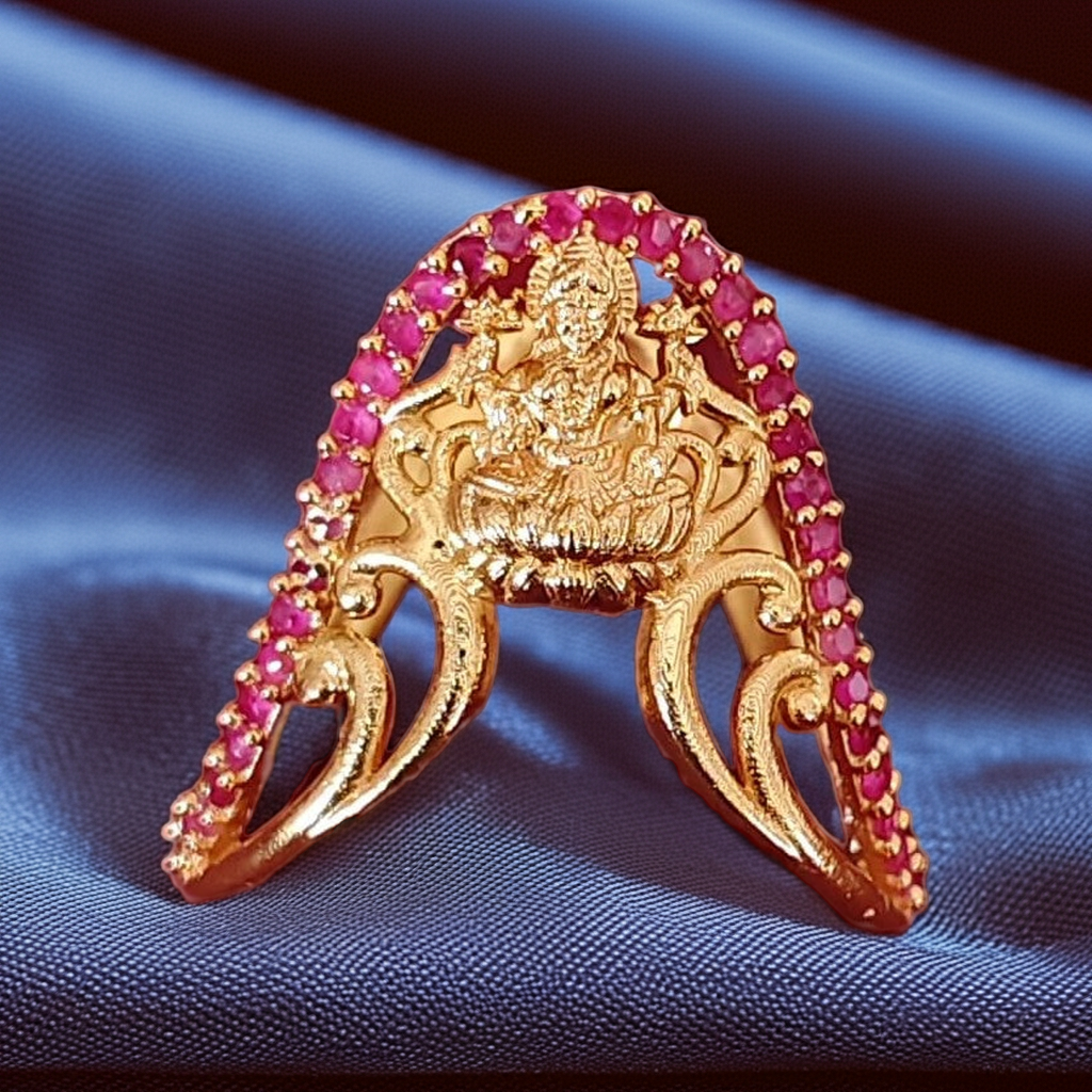 925 Silver Gold Plated Emerald Wedding Ring