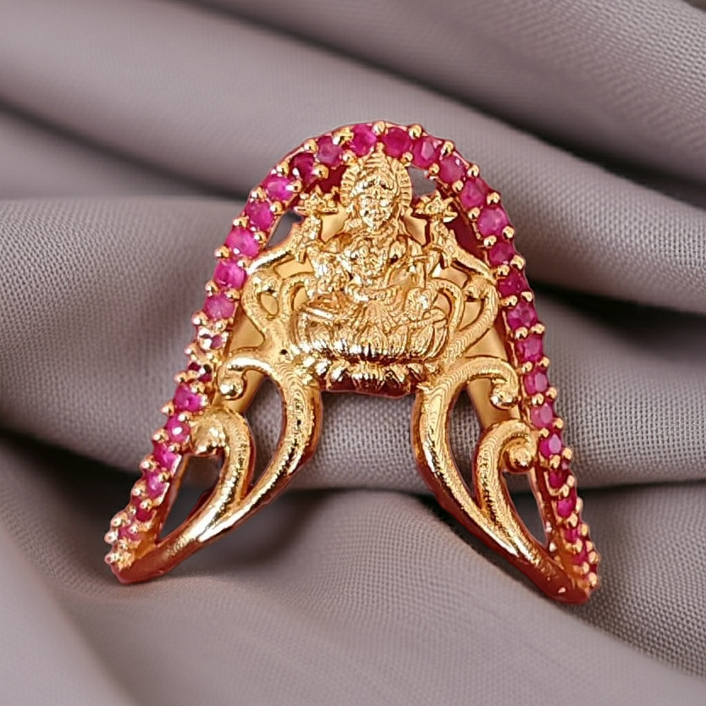 925 Silver Gold Plated Emerald Wedding Ring