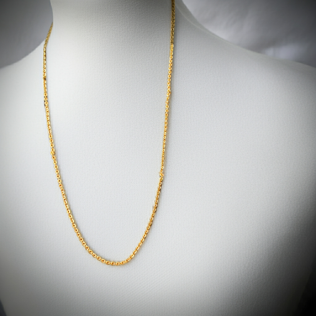 Pure 925 Silver Box Chain with Gold Plating