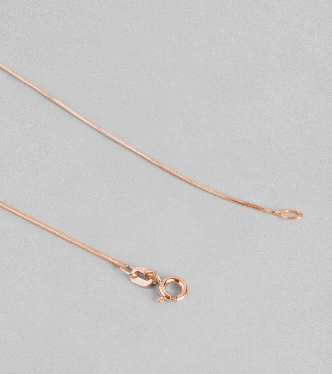 Pure Silver Rose Gold Fancy Chain