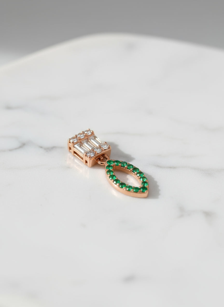 Luxury Emerald Teardrop Necklace Signature Design