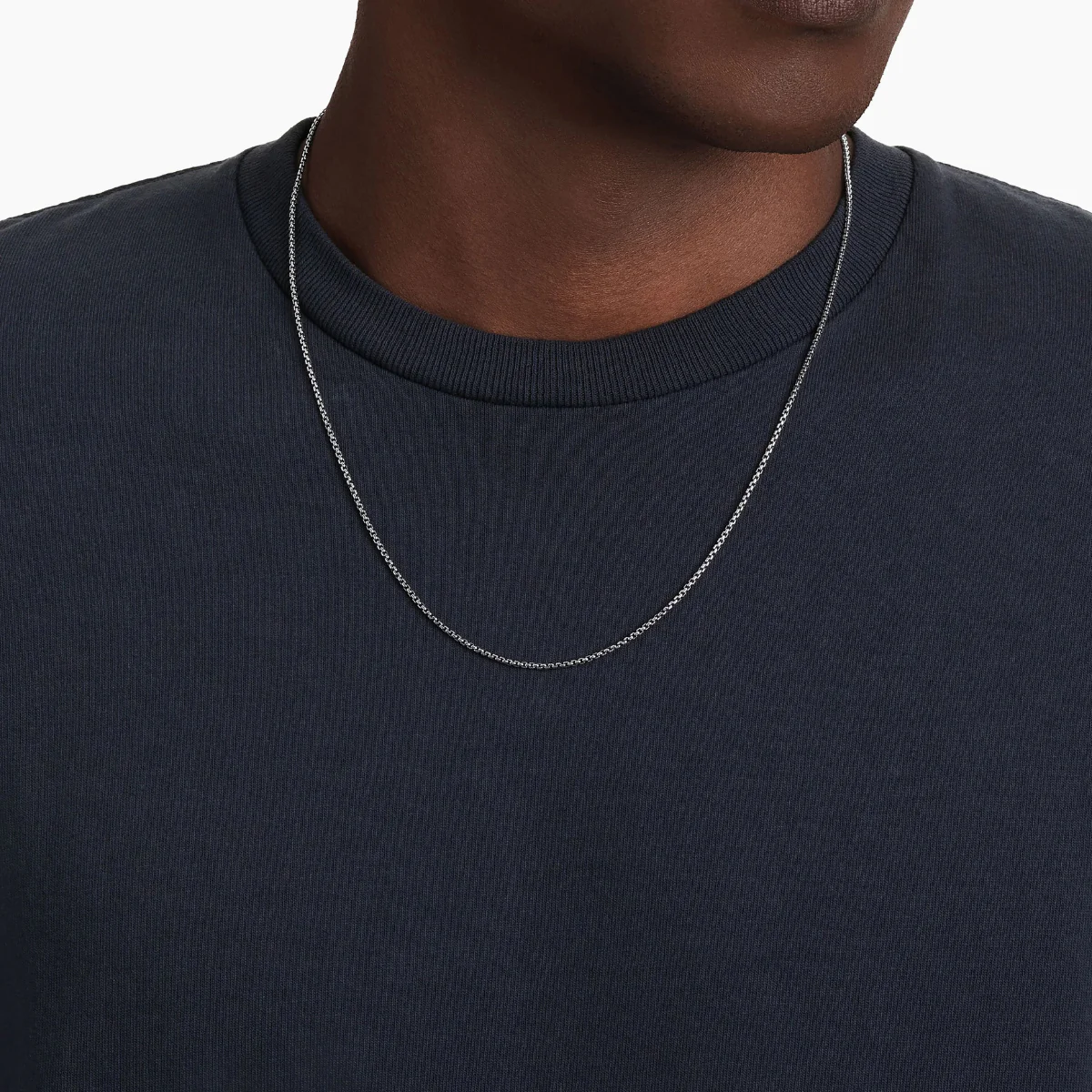 Pure Silver Box Chain - Sleek & Durable Unisex Necklace