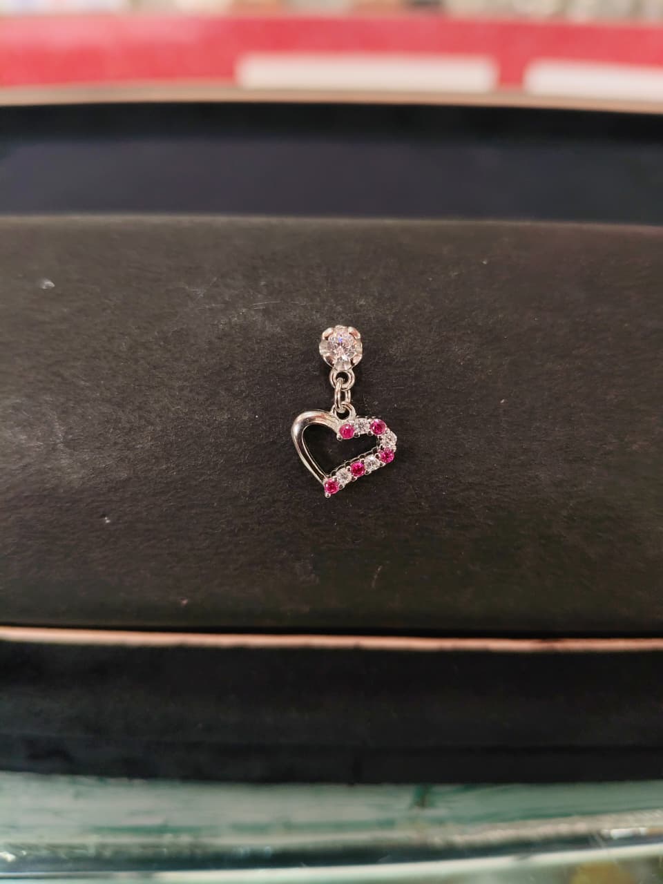 Dainty Pure Sterling Silver Heart Drop Earrings