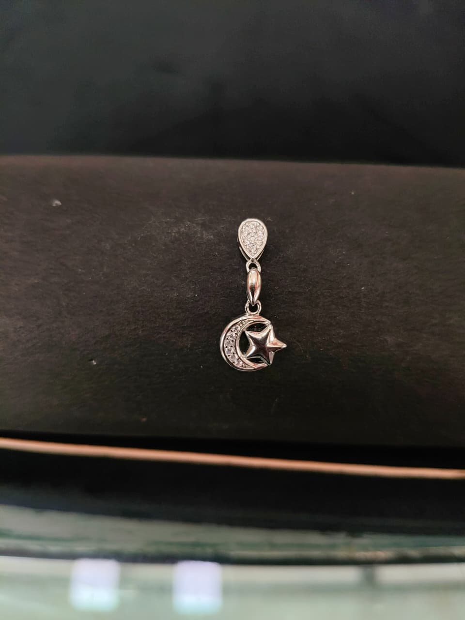 92.5 Sterling Silver Celestial Moon & Star Drop Earrings