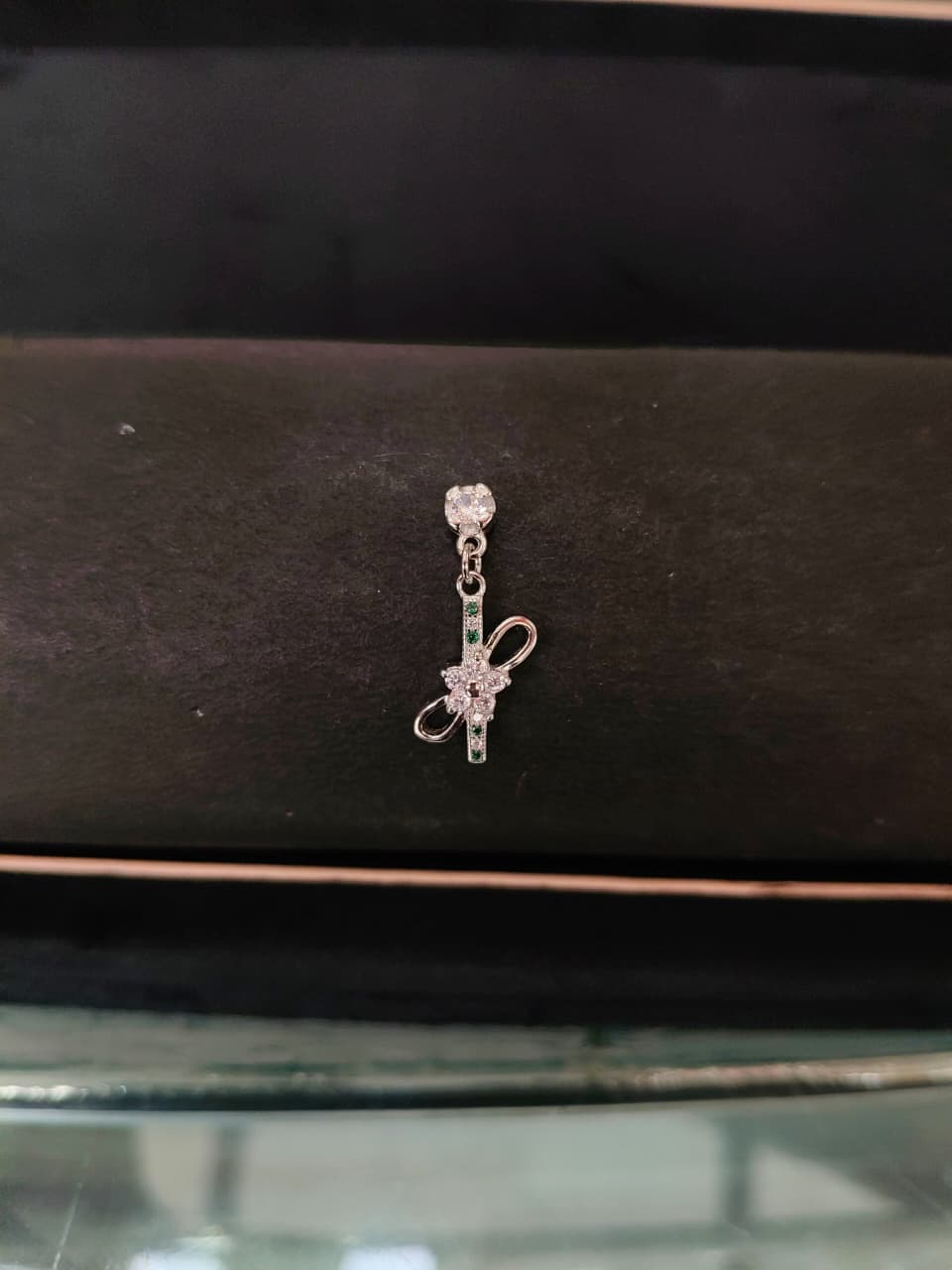 92.5 Pure Sterling Silver Bow & Flower Drop Earrings