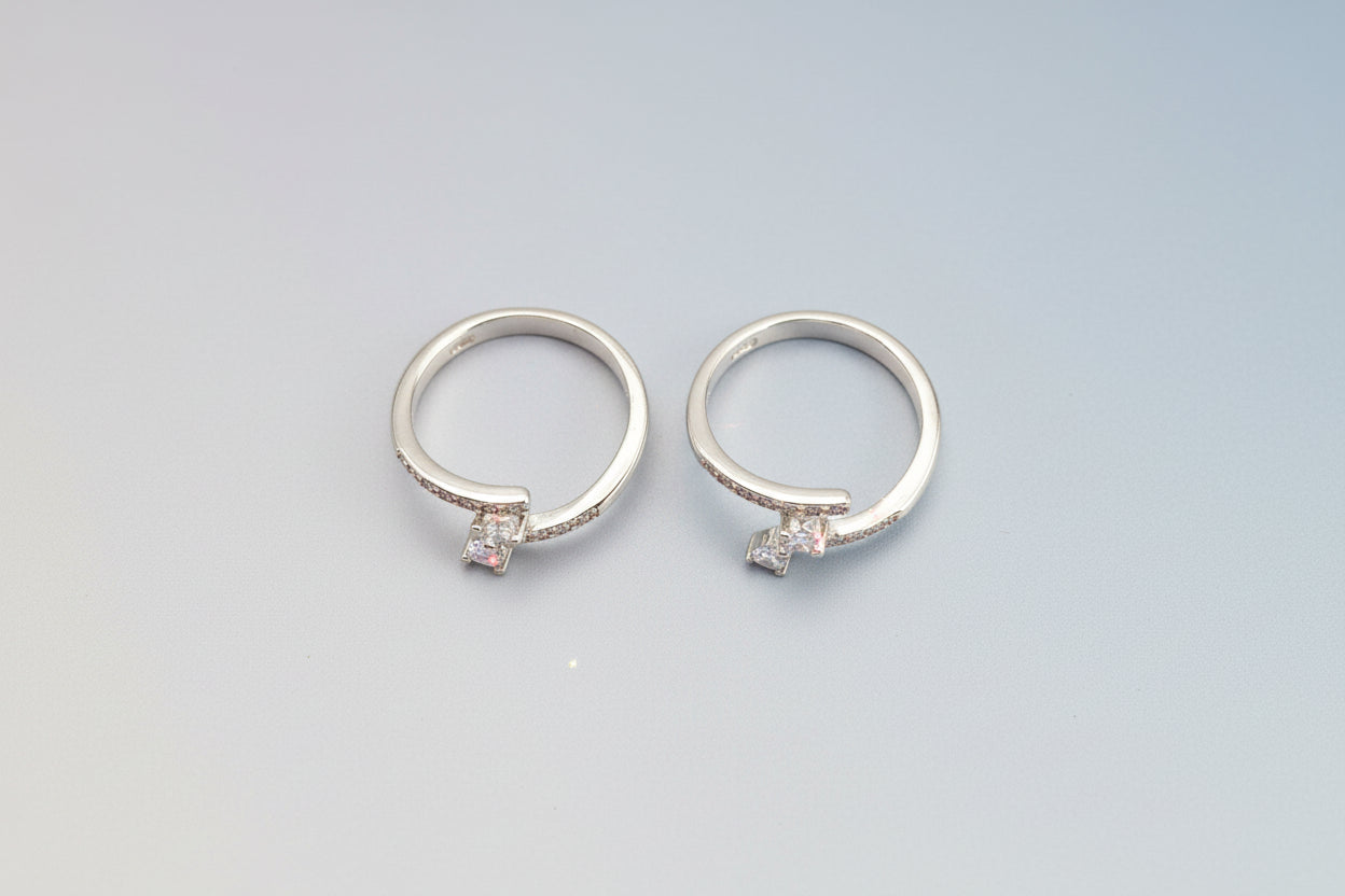 Adjustable 92.5 Sterling Silver Gold Plated Whale Tail Toe Rings