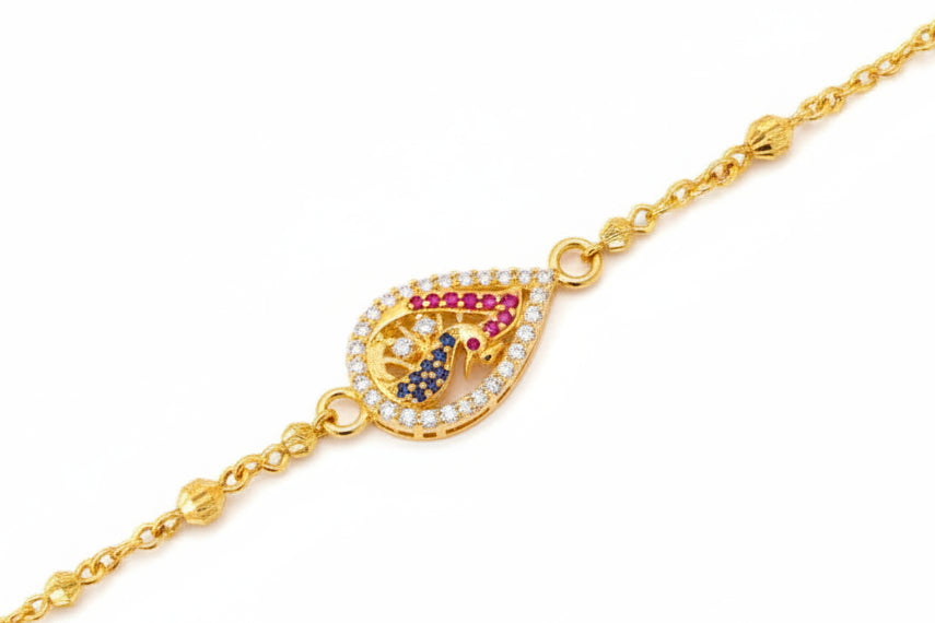 Luxury 92.5 Sterling Silver Nakshi Side-Pendant Mangalsutra