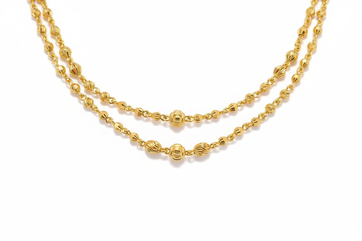 Luxury 92.5 Sterling Silver Gold Plated Flower Mangalsutra