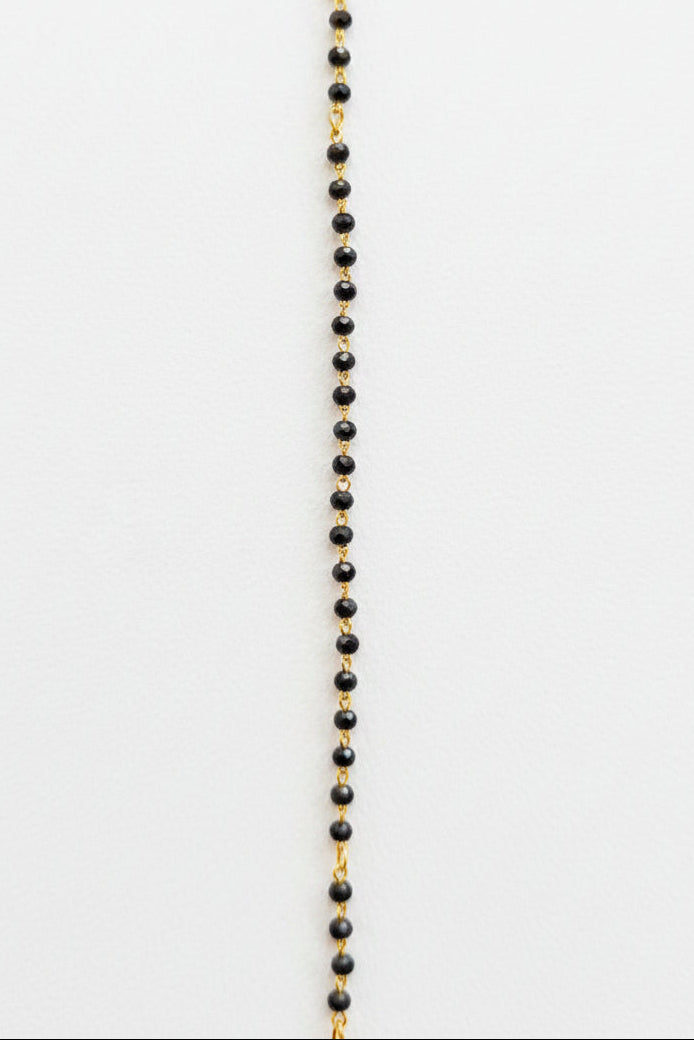Pure 925 Silver Gold Coated Black Bead Mangalsutra with Elegant Pendant