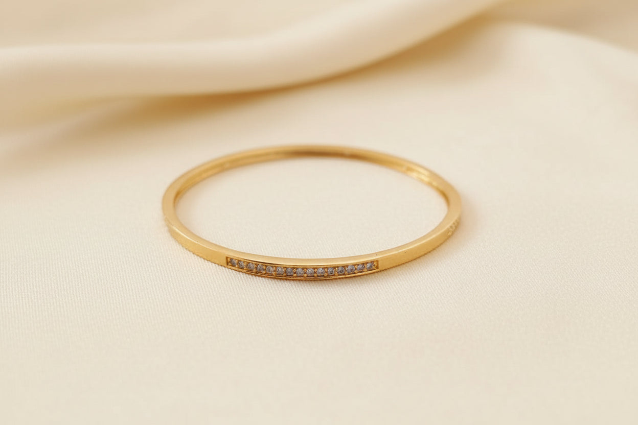 92.5 Sterling Silver Gold Plated Bangles Set