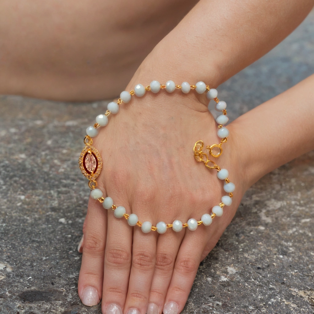 Pure Silver Pearl Bracelets for Girls