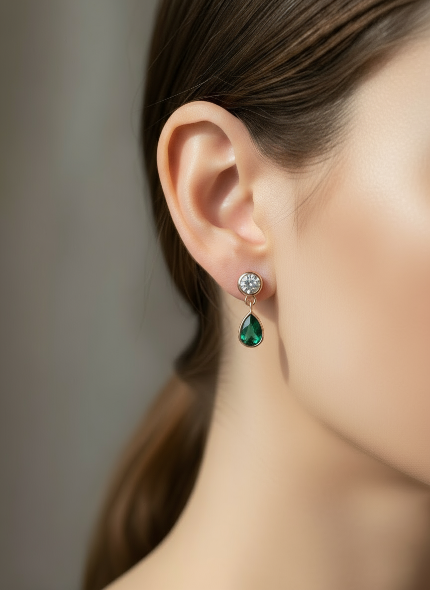 The 'Adora' Teardrop Gemstone Charm Layering Necklace