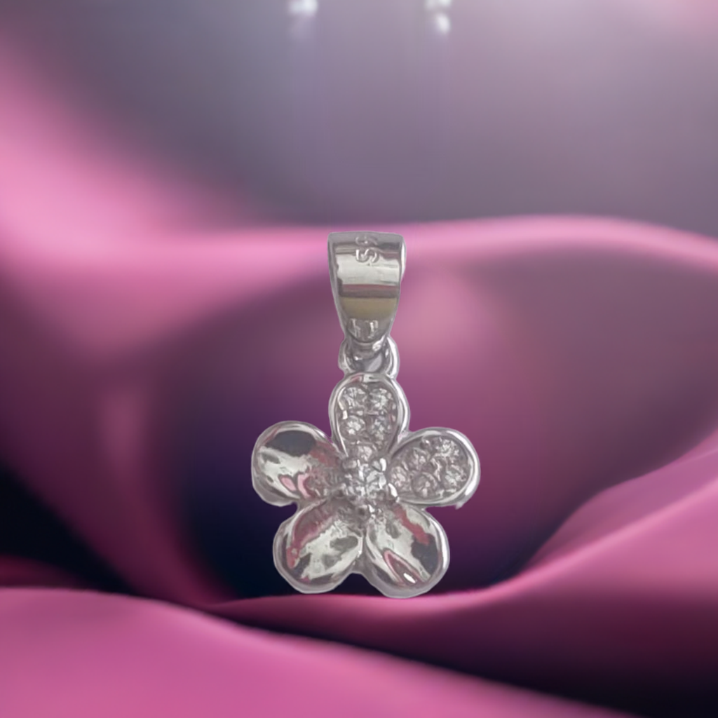 Pure Silver Flower Shaped Pendant