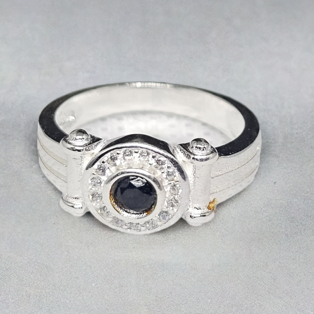 "Midnight Halo" Sterling Silver Onyx Ring