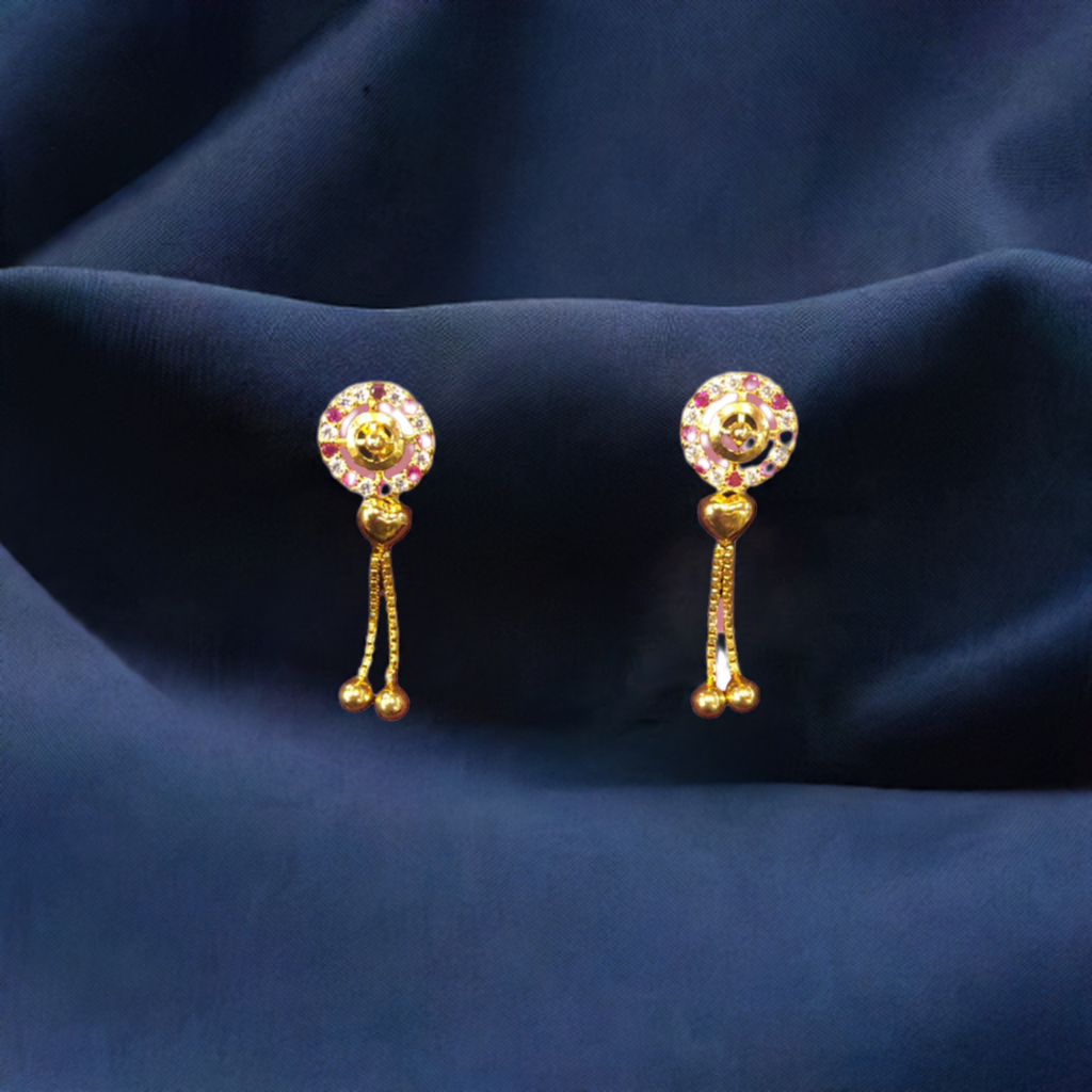 Gold Coated Pure Silver Jhumki Ear rings for Women
