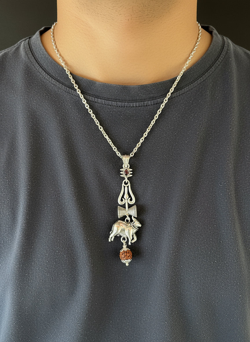 SSMB 29 LOCKET with Rudhraksha & Karungali maala