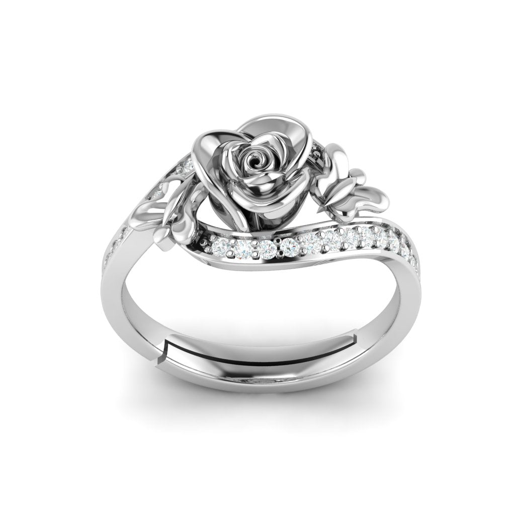 Caratlane Butterfly On Rose Ring