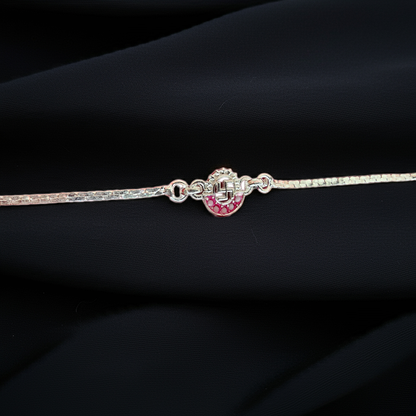 92.5 Silver Swastik Rakhi with Radiant Sun Rays – Auspicious Rakhi for Raksha Bandhan 2025