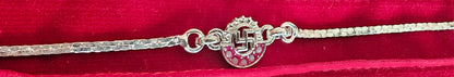 92.5 Silver Swastik Rakhi with Radiant Sun Rays – Auspicious Rakhi for Raksha Bandhan 2025