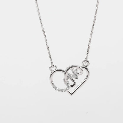 Pure Silver LOVE Heart Pendant with Chain