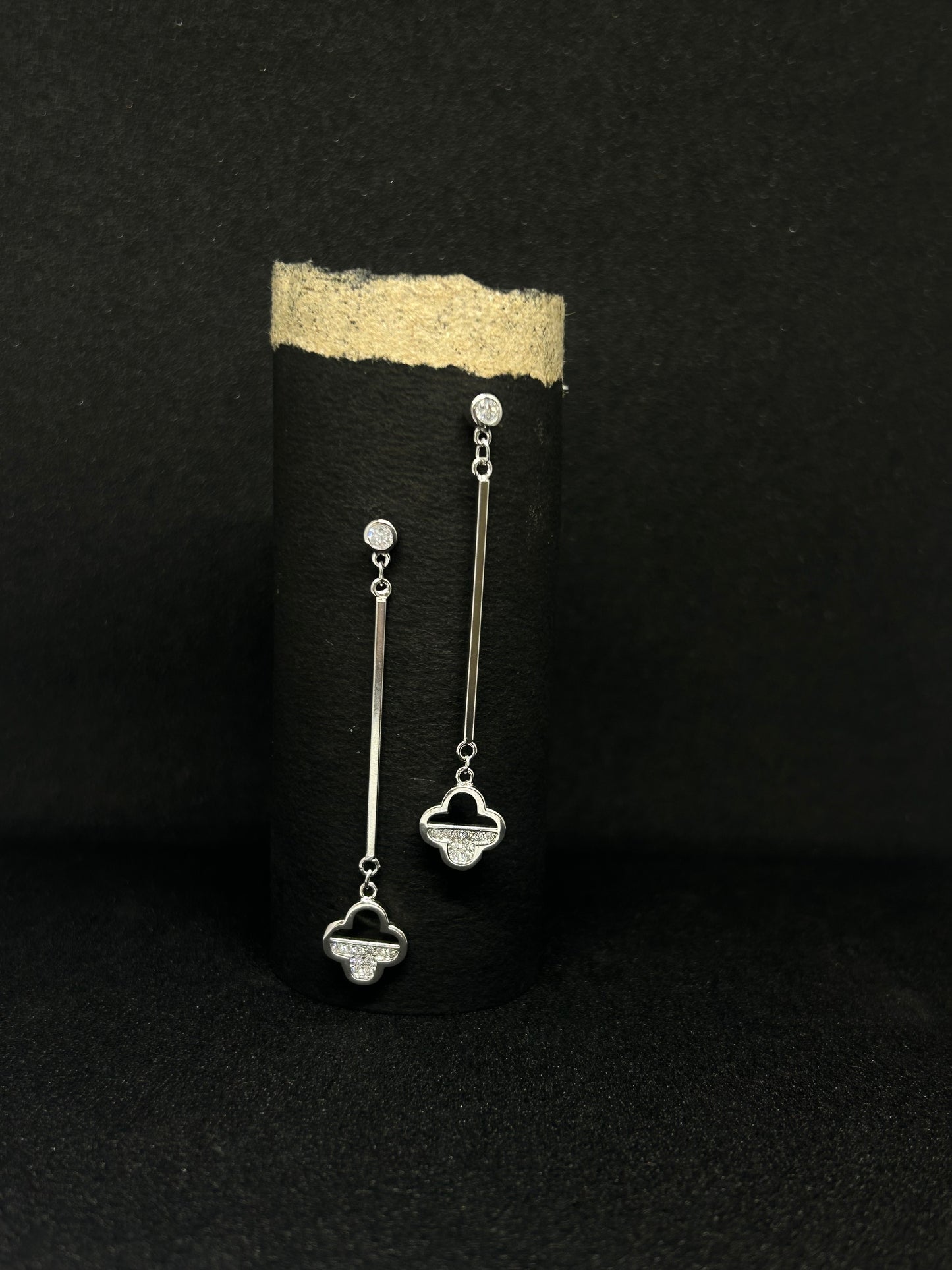 Elegant Cloud Drop Earrings with Cubic Zirconia Accents