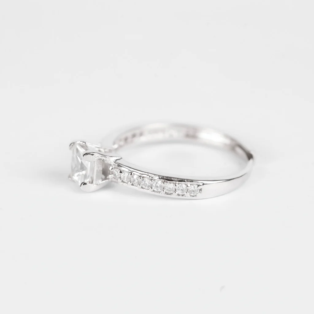Princess Cut Center Square Ring