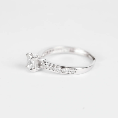 Princess Cut Center Square Ring