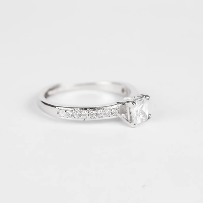 Princess Cut Center Square Ring
