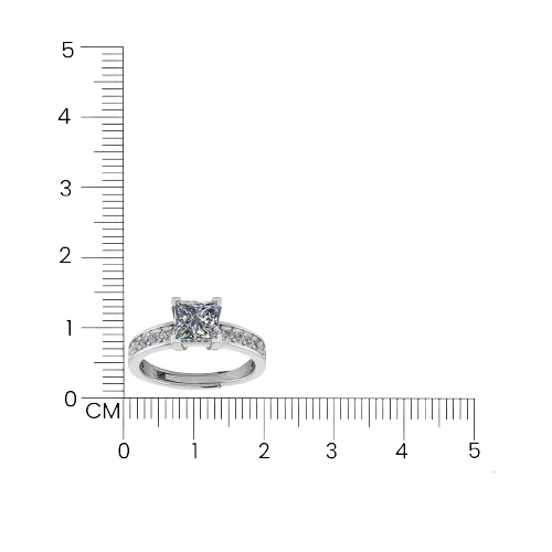 Princess Cut Center Square Ring