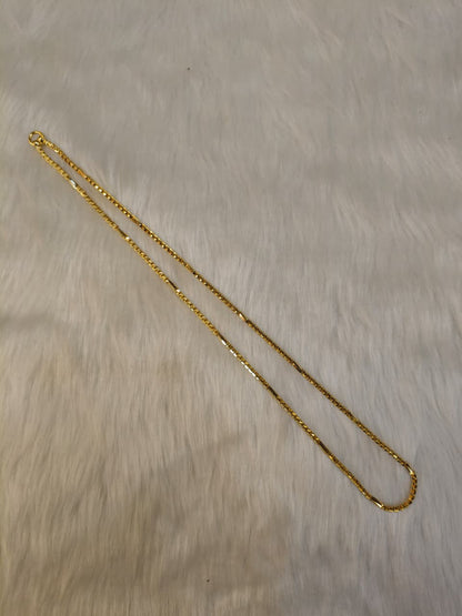 Luxury 92.5 Sterling Silver Gold Plated Bar & Box Link Chain