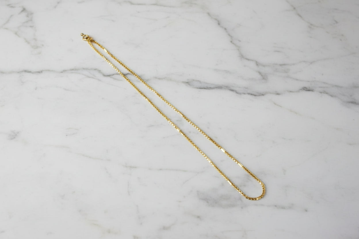 Luxury 92.5 Sterling Silver Gold Plated Bar & Box Link Chain