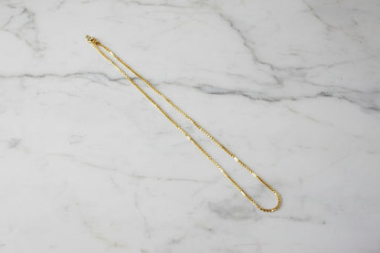 Luxury 92.5 Sterling Silver Gold Plated Bar & Box Link Chain
