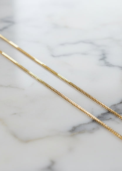 Luxury 92.5 Sterling Silver Gold Coated Wheat Link Chain