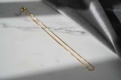 Luxury 92.5 Sterling Silver Gold Coated Wheat Link Chain