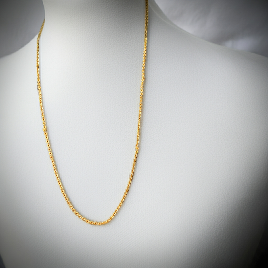 Pure 925 Silver Box Chain with Gold Plating
