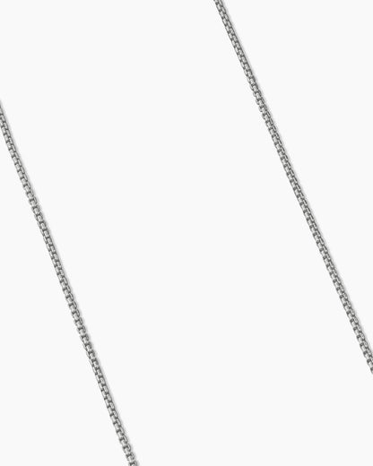 Pure Silver Box Chain - Sleek & Durable Unisex Necklace