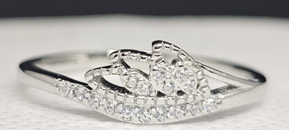 Princess Style  Sterling Silver Crown Ring