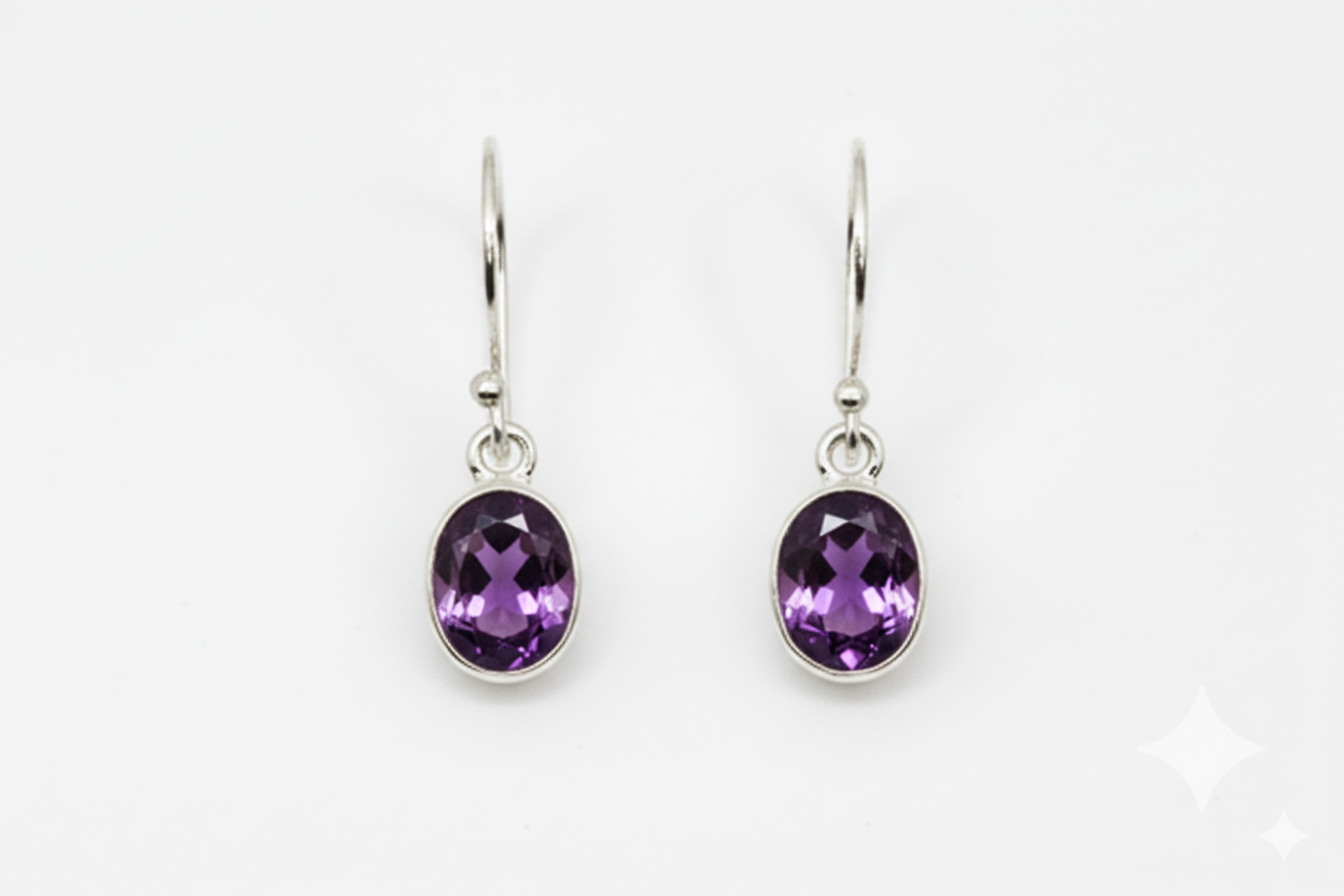 Pure 92.5 Silver Amethyst Set