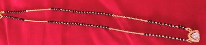 Pure Silver Black Beads Mangalsutra