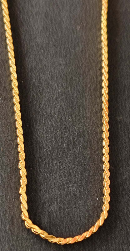 Pure 925 Silver Chain with Premium Gold Plating – Stylish Daily Wear for Men & Women