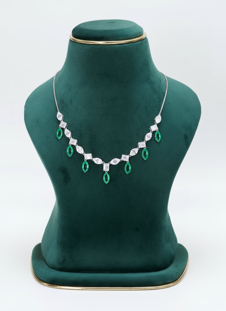 Luxury Emerald Teardrop Necklace Signature Design