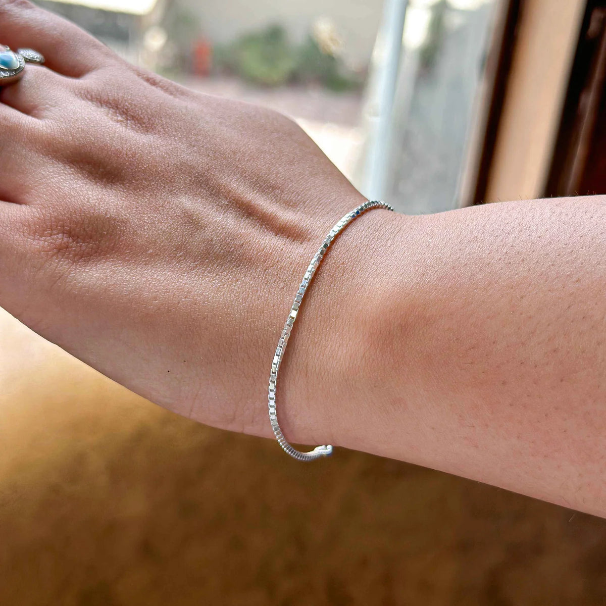 Pure Silver 92.5 Box Chain Unisex Bracelet