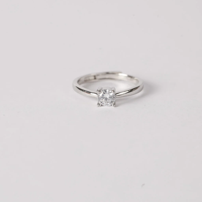 Center Charm Solitaire Ring