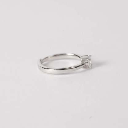Center Charm Solitaire Ring